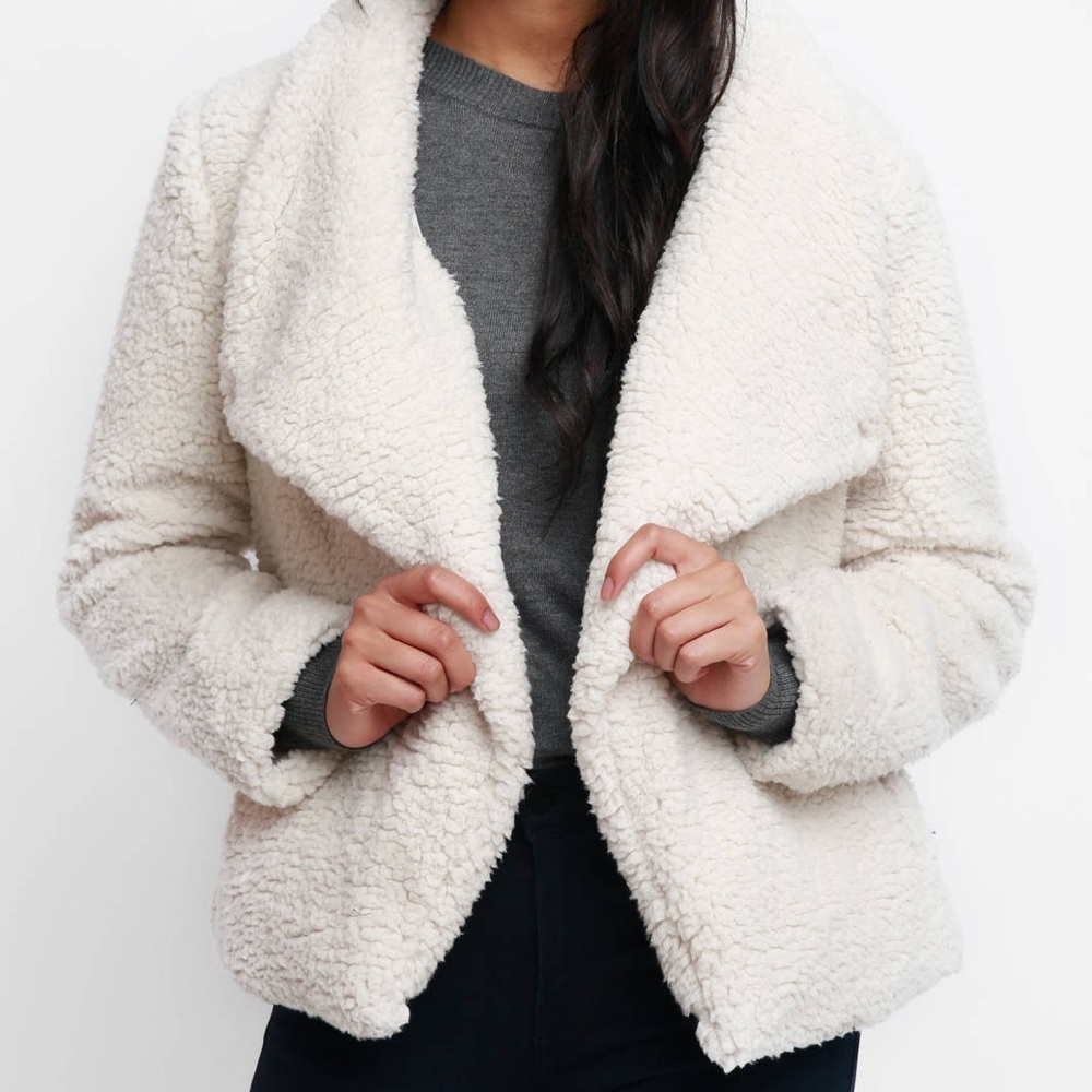 Jack by BB Dakota White Teddy Jacket